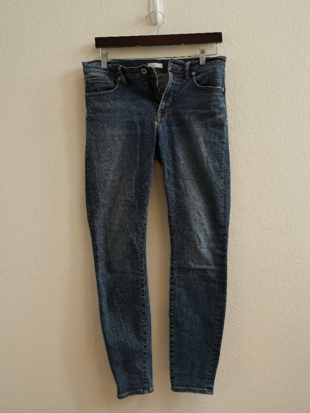 Vince Five Pocket Skinny Jeans Womens 29 Mid Rise Ankle Medium Blue Wash Denim